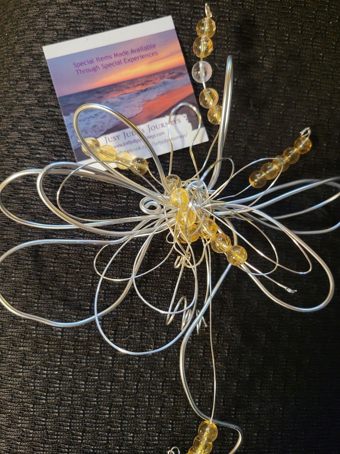 Wall Hanging-Flower Of Peace- Double Petal -Citrine