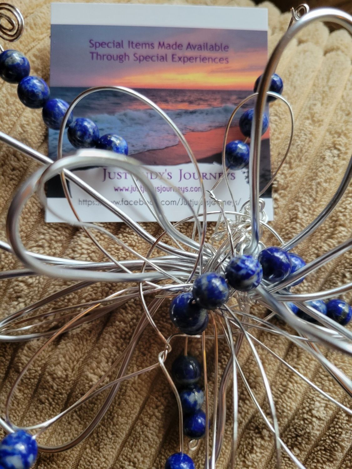 Wall Hanging-Flower Of Peace- Double Petal -Lapis Lazuli