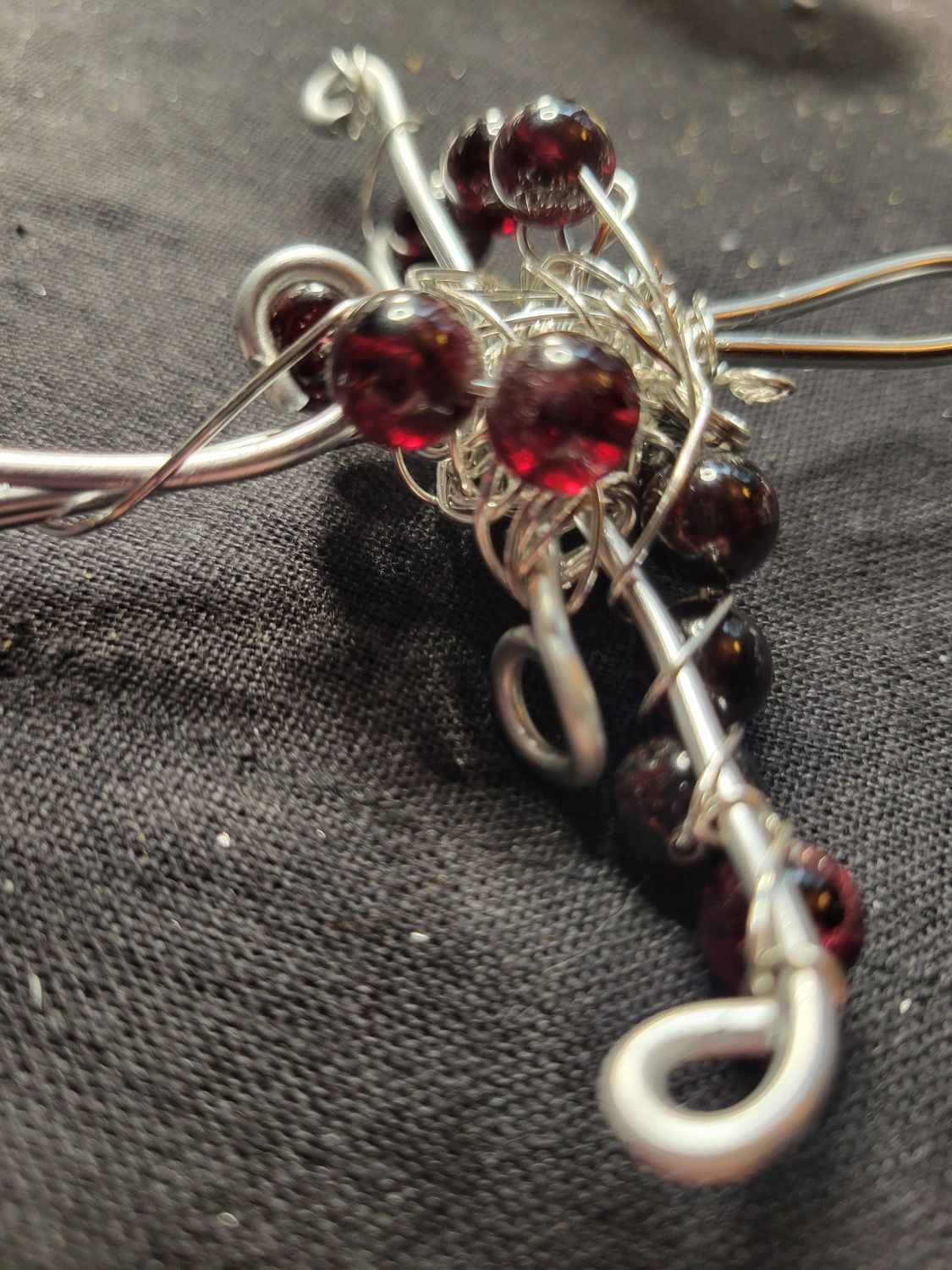 Judy&#39;s Hand-designed Cross - Garnet