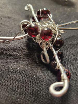Judy&#39;s Hand-designed Cross - Garnet