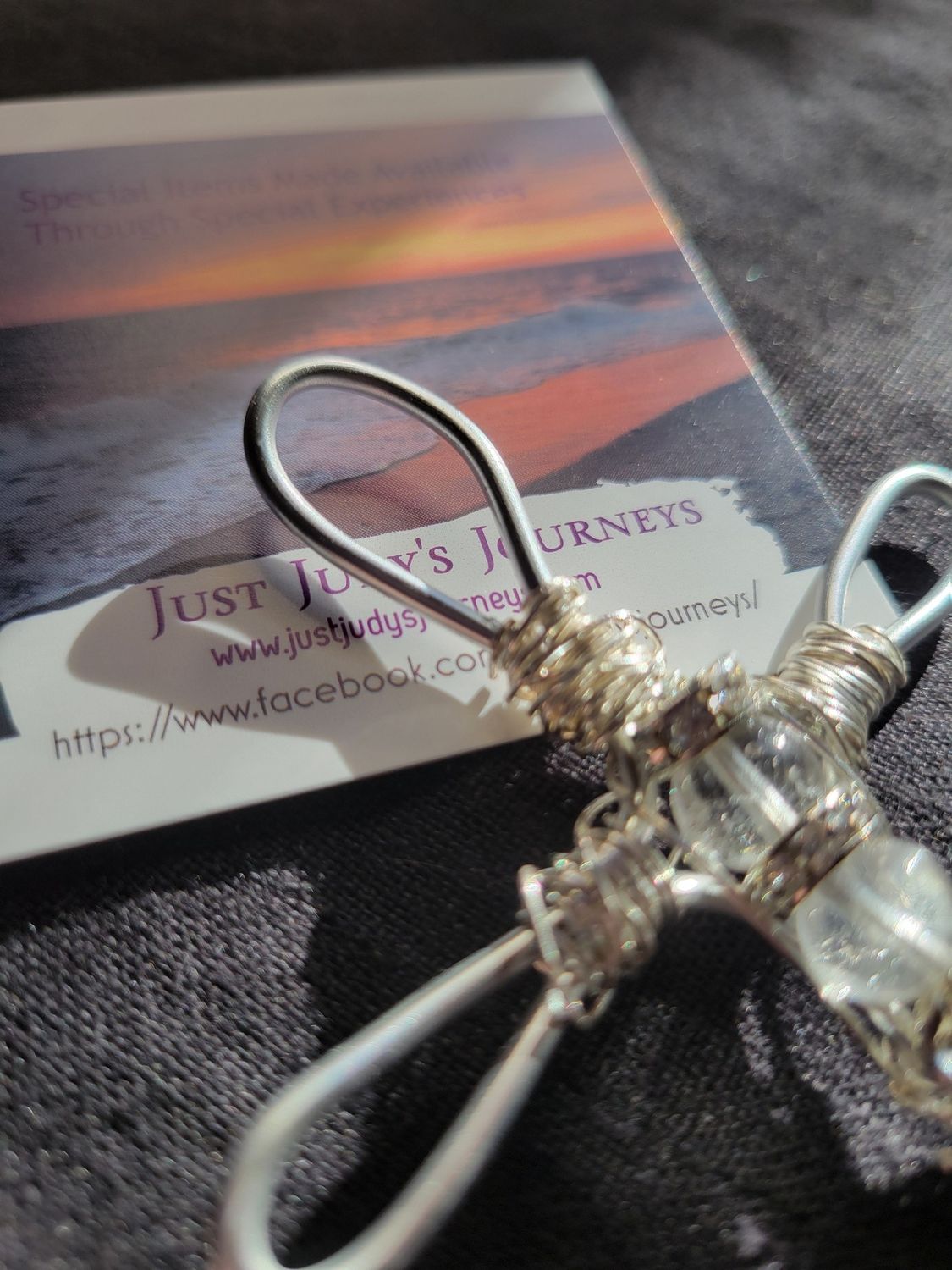 Judy&#39;s Hand-designed Cross - Clear Quartz
