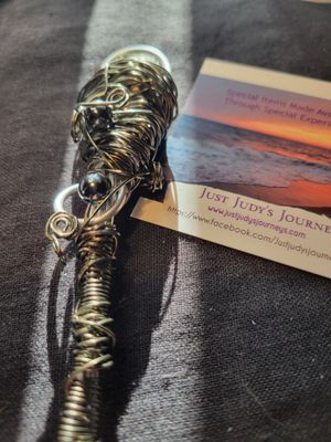 Judy&#39;s Hand-Designed Wand - Hematite &amp; Pyrite