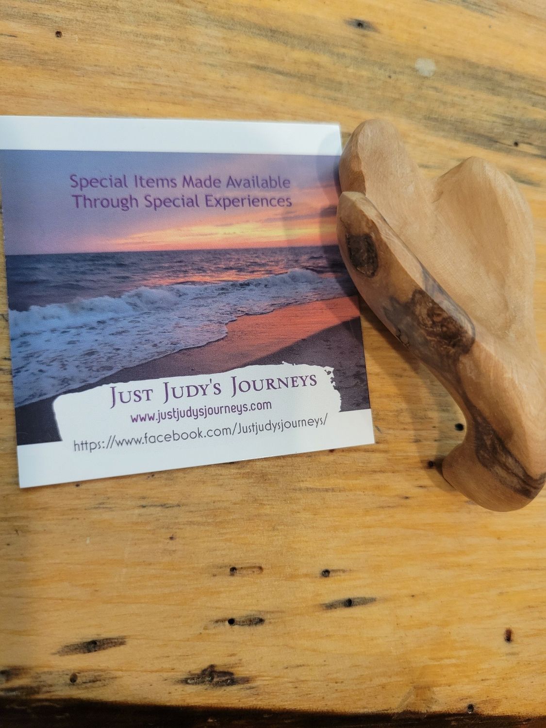 Carved Olive Wood Spirit Angel of God- Jerusalem #3