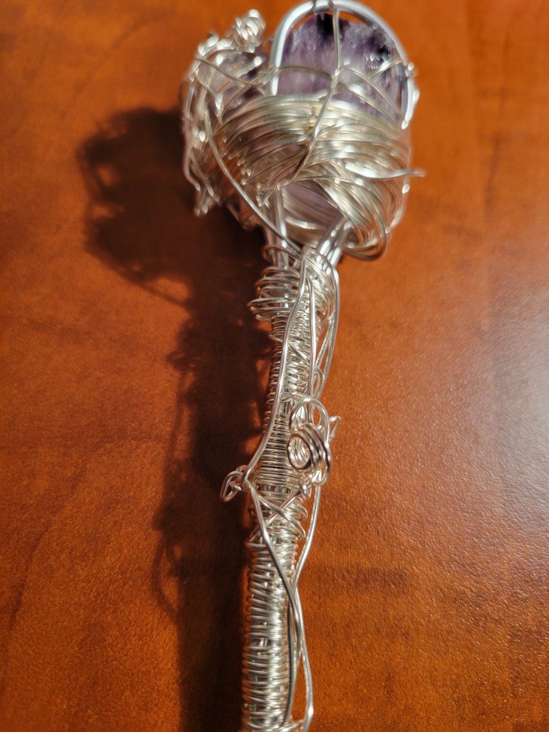 Judy&#39;s Hand-Designed Wand - Double Amethyst