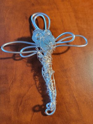 Judy&#39;s Hand-designed double Cross - Blue Aquamarine