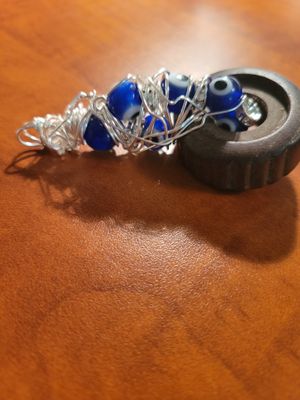 Pendant Radio Dial Memory Art (protective Eye) - Created by Judy WAS $75