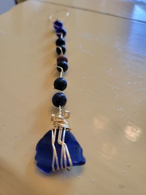 Wall Hanging-Blue Ocean Glass &amp; Protective Eye