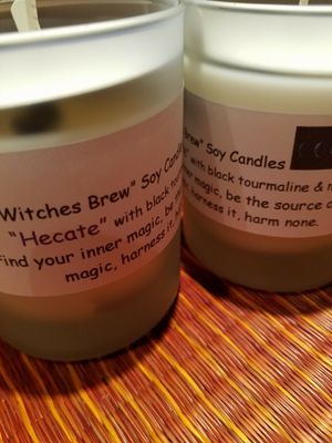 Judy&#39;s Soy Candle -Hecate- Musk &amp; Black Tourmaline