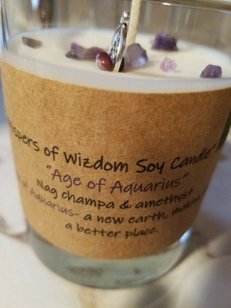 Judy&#39;s Soy Candle -Zodiac Age of Aquarius-Nag Champa