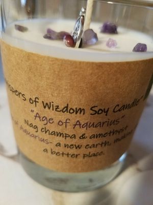Judy&#39;s Soy Candle -Zodiac Age of Aquarius-Nag Champa