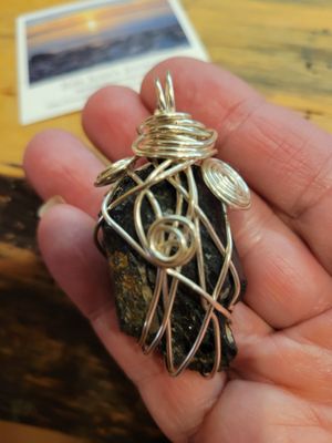 Pendant Black Tourmaline (Africa)  - Created by Judy