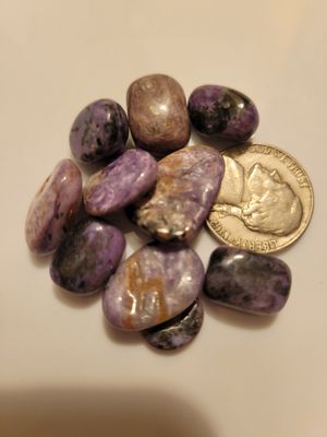 Crystal/Stone Individual Small Tumbled Charoite  (one piece) chosen for you (India)