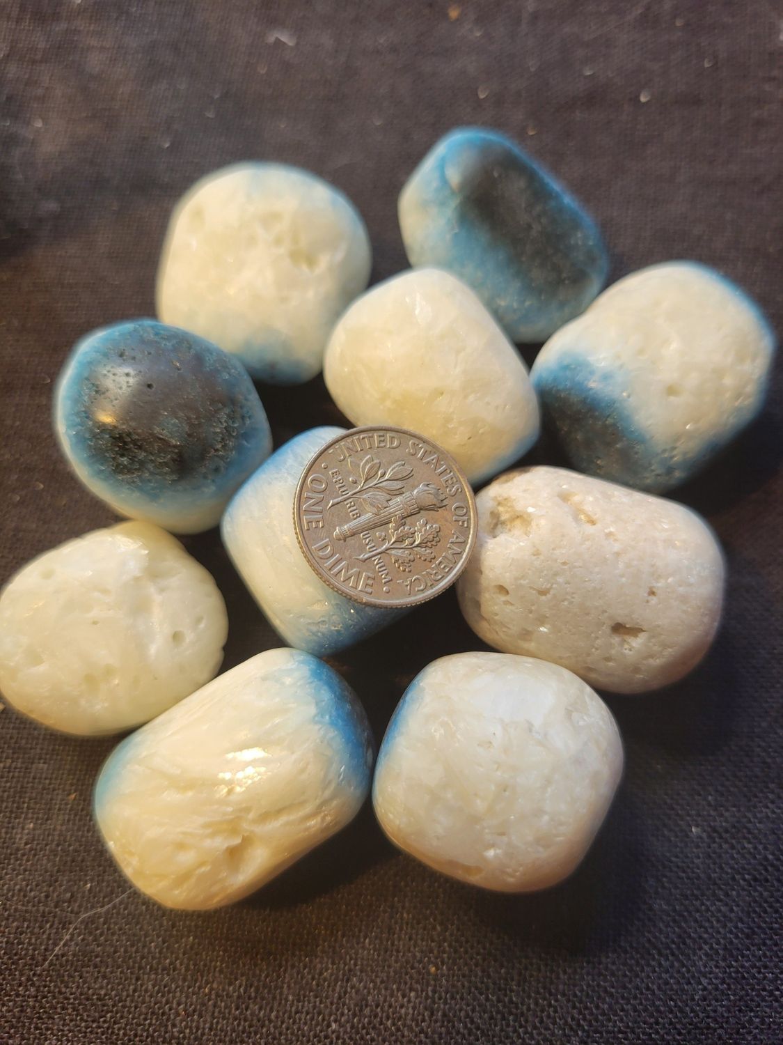 Crystal/Stone Individual Tumbled Blue Nakurite  (one piece) chosen for you