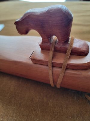 Flute Bear Wooden Navajo