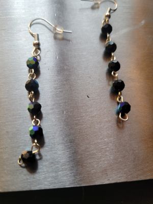 Judy&#39;s Hand-Designed Earrings- Not So Perfectly-Perfect Blue Rosary Beads