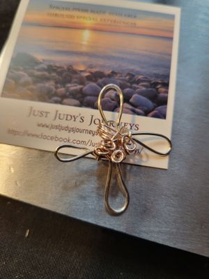 Pendant Wired Cross- Aluminum/Rose Gold