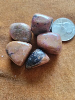Crystal/Stone  Tumbled Rhodonite 5 Pieces!