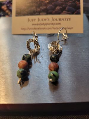 Judy&#39;s Hand-Designed Earrings- Not So Perfectly-Perfect 3 Tibetan Bead