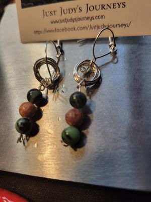 Judy's Hand-Designed Earrings- Not So Perfectly-Perfect 3 Tibetan Bead