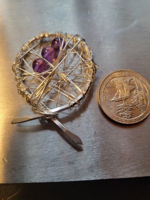 Pendant "Web of Life" -amethyst -Created by JudyWAS$40