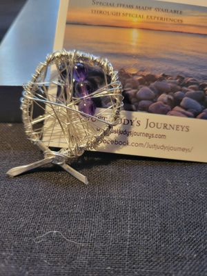 Pendant &quot;Web of Life&quot; -amethyst -Created by Judy
