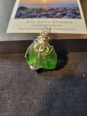 Pendant Ocean Glass Green  (Newfoundland) - Created by Judy