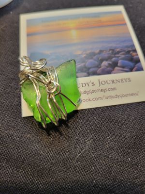 Pendant Ocean Glass Green  (Newfoundland) - Created by Judy