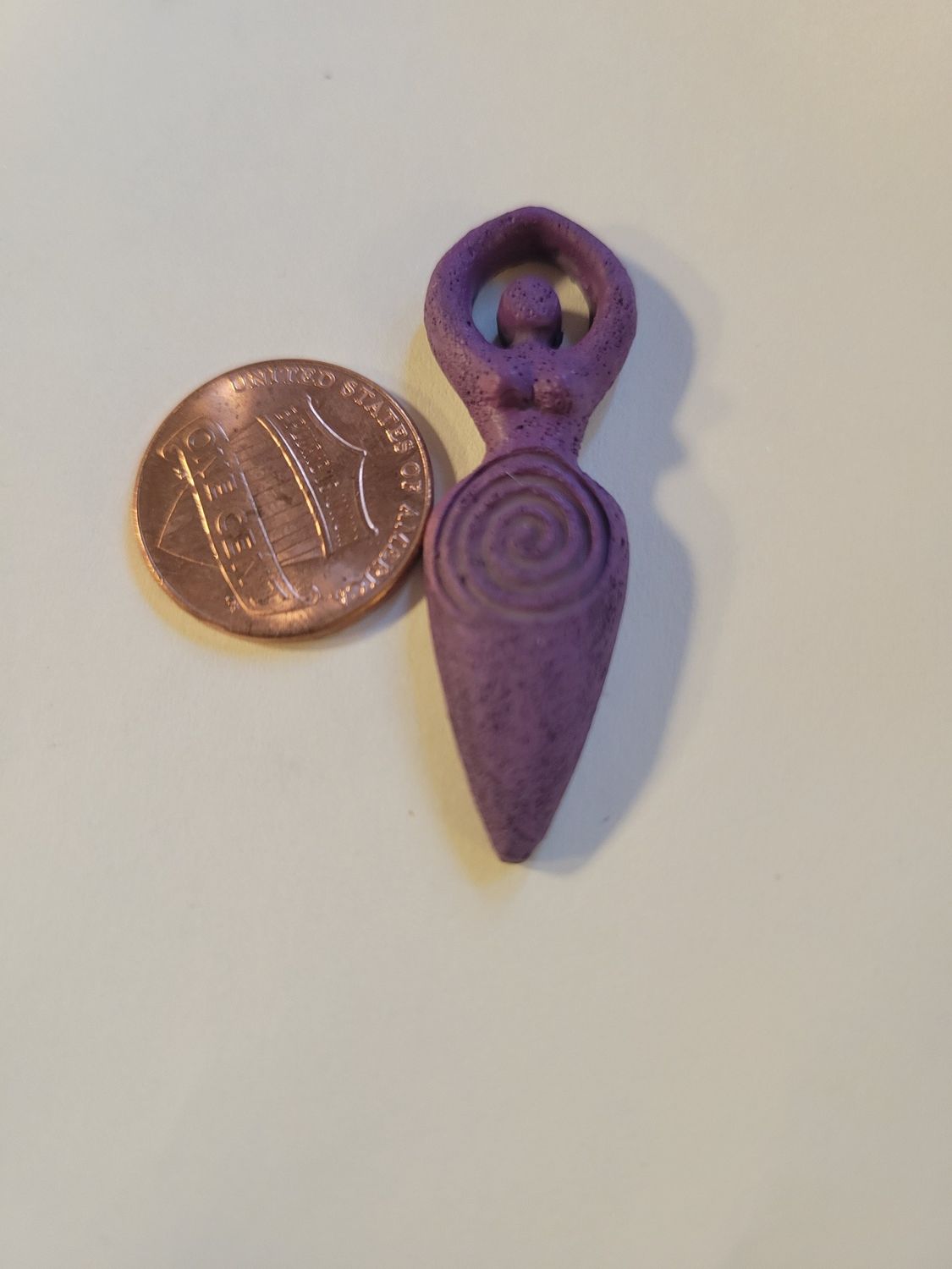 Pendant/Amulet Goddess Offering -Purple(Poly resin)