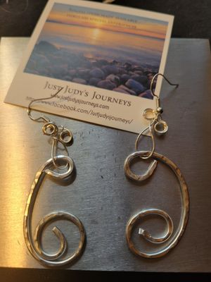 Judy's Hand-Designed Earrings- Not So Perfectly-Perfect Med Swirls with top loops