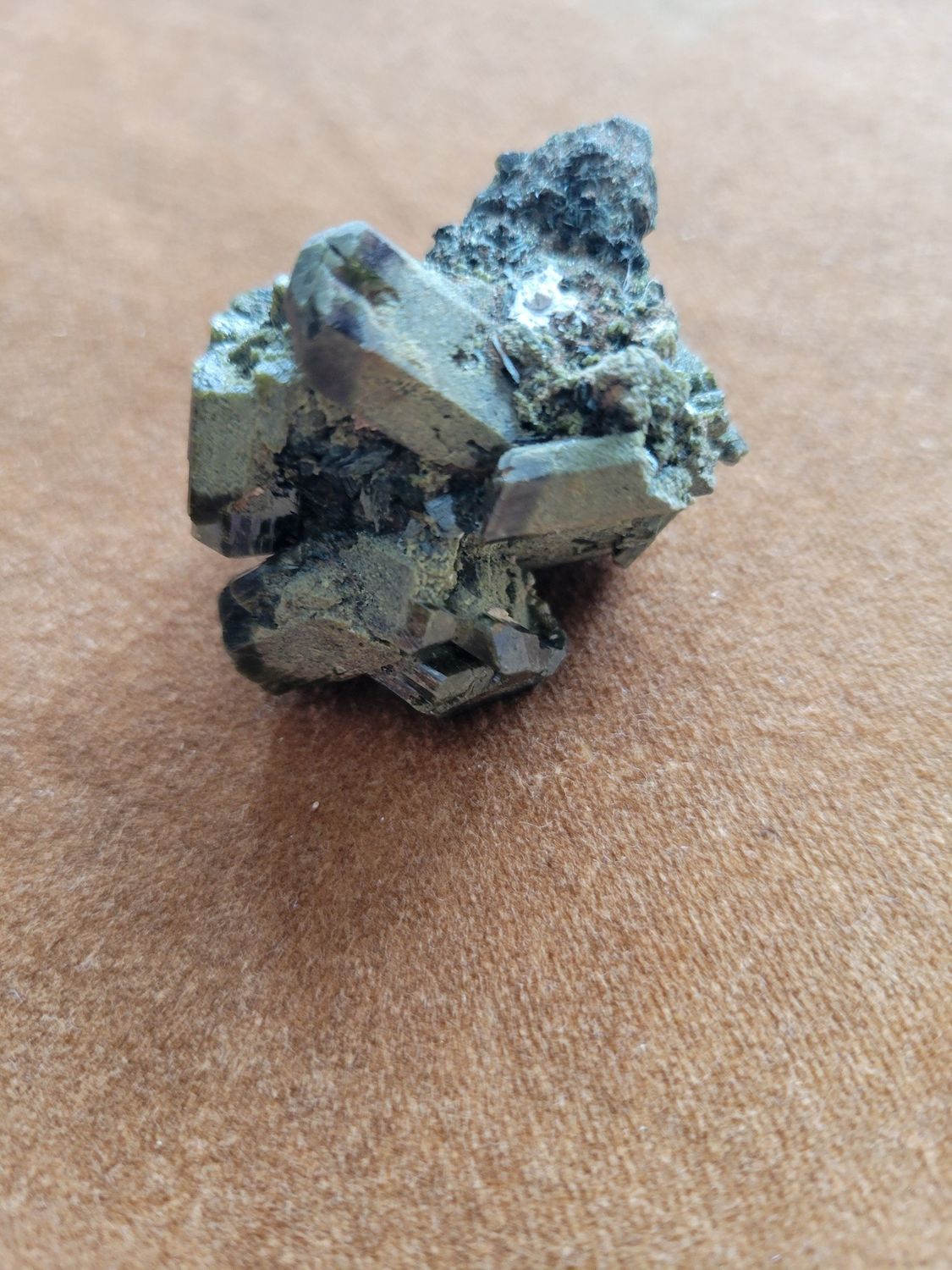 Crystal Rough Epidote Cluster