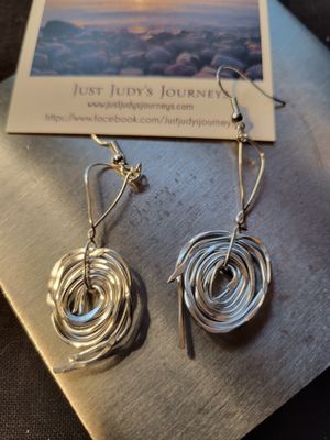 Judy's Hand-Designed Earrings- Not So Perfectly-Perfect -Light weight Swirls