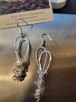 Judy&#39;s Hand-Designed Earrings- Not So Perfectly-Perfect -Light Gauge -&quot;Lightbulb Moment&quot;