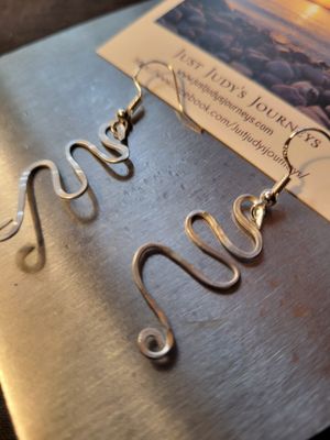 Judy's Hand-Designed Earrings- Not So Perfectly-Perfect -Light Gauge -snakelike.
