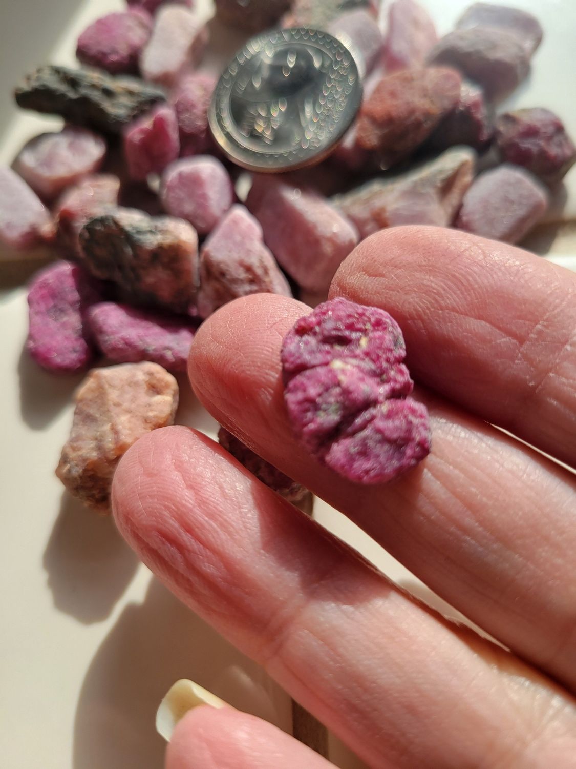 Crystal Rough Ruby - (one piece -will be chosen for you)