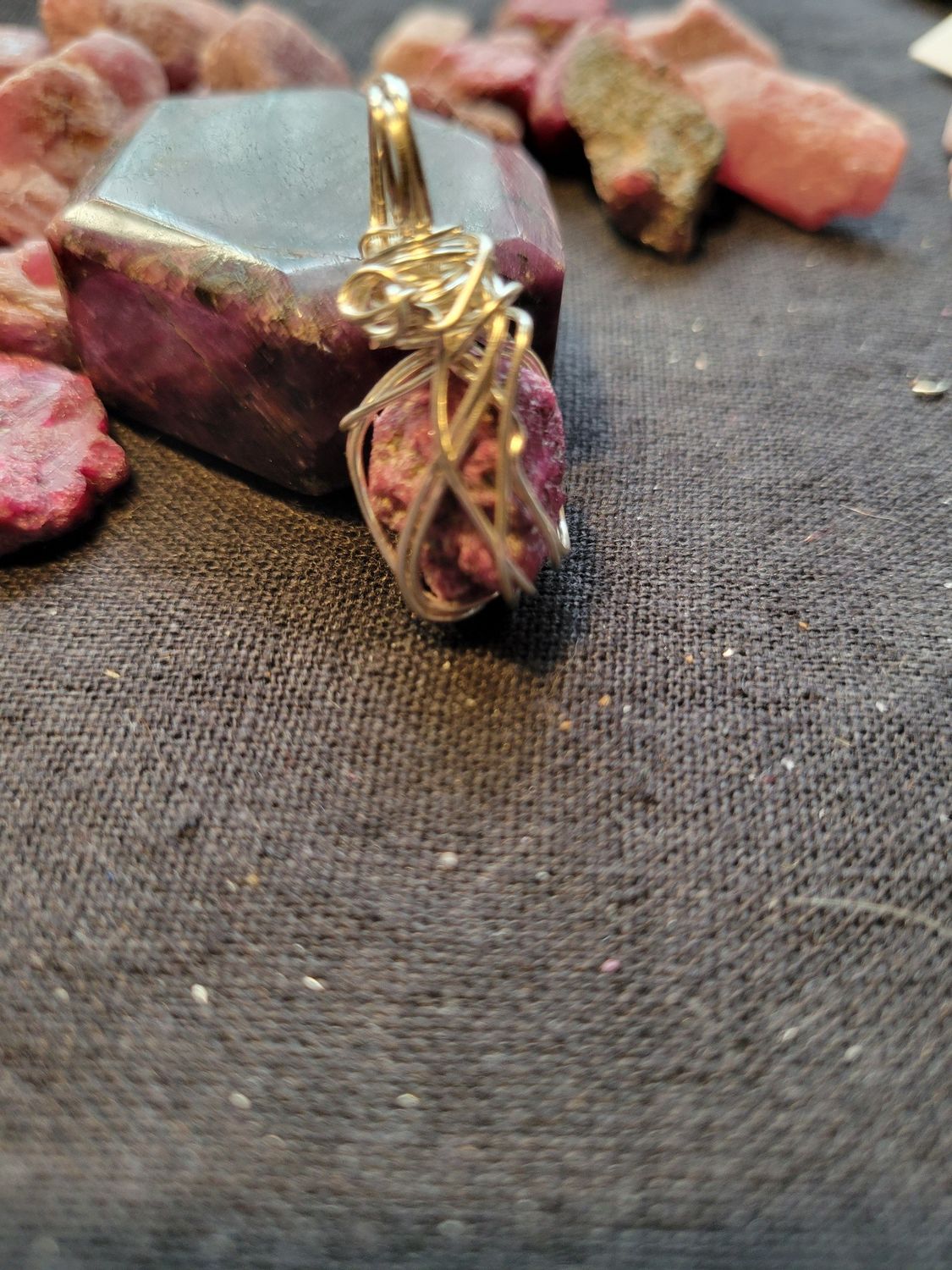 Pendant Rough Ruby(India)- Created by Judy
