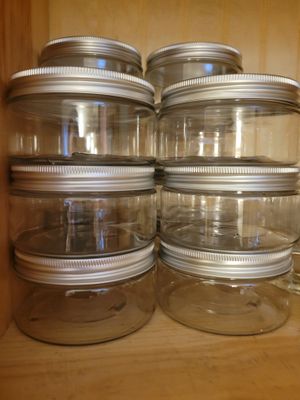 Jar Clear (PET) Plastic with Aluminum Lid 8ozs