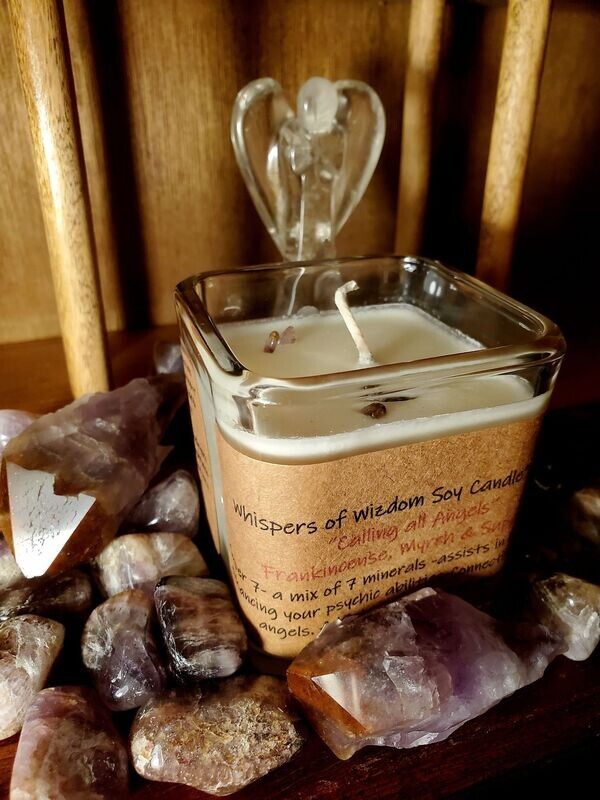 Judy&#39;s Soy Candle -Calling All Angels (Frank &amp; Myrrh)