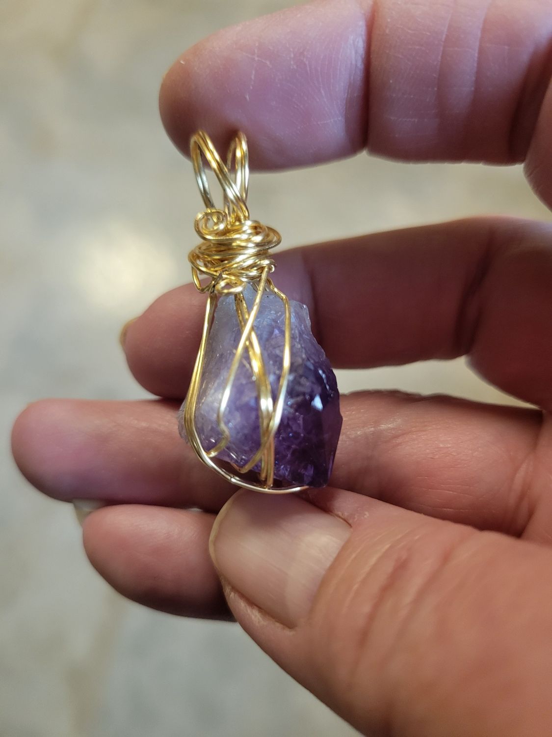 Pendant Amethyst Chunk(that color!!)  - Created by Judy