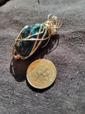 Pendant Blue Apatite - Created by Judy