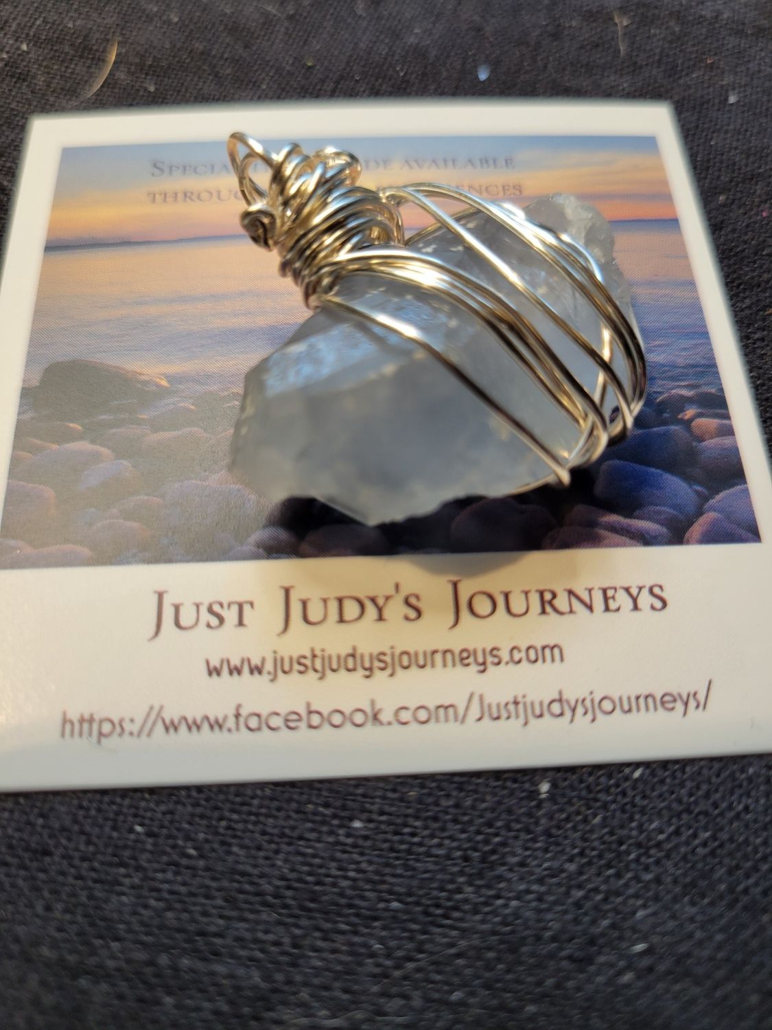 Pendant Blue Celestite - Created by Judy