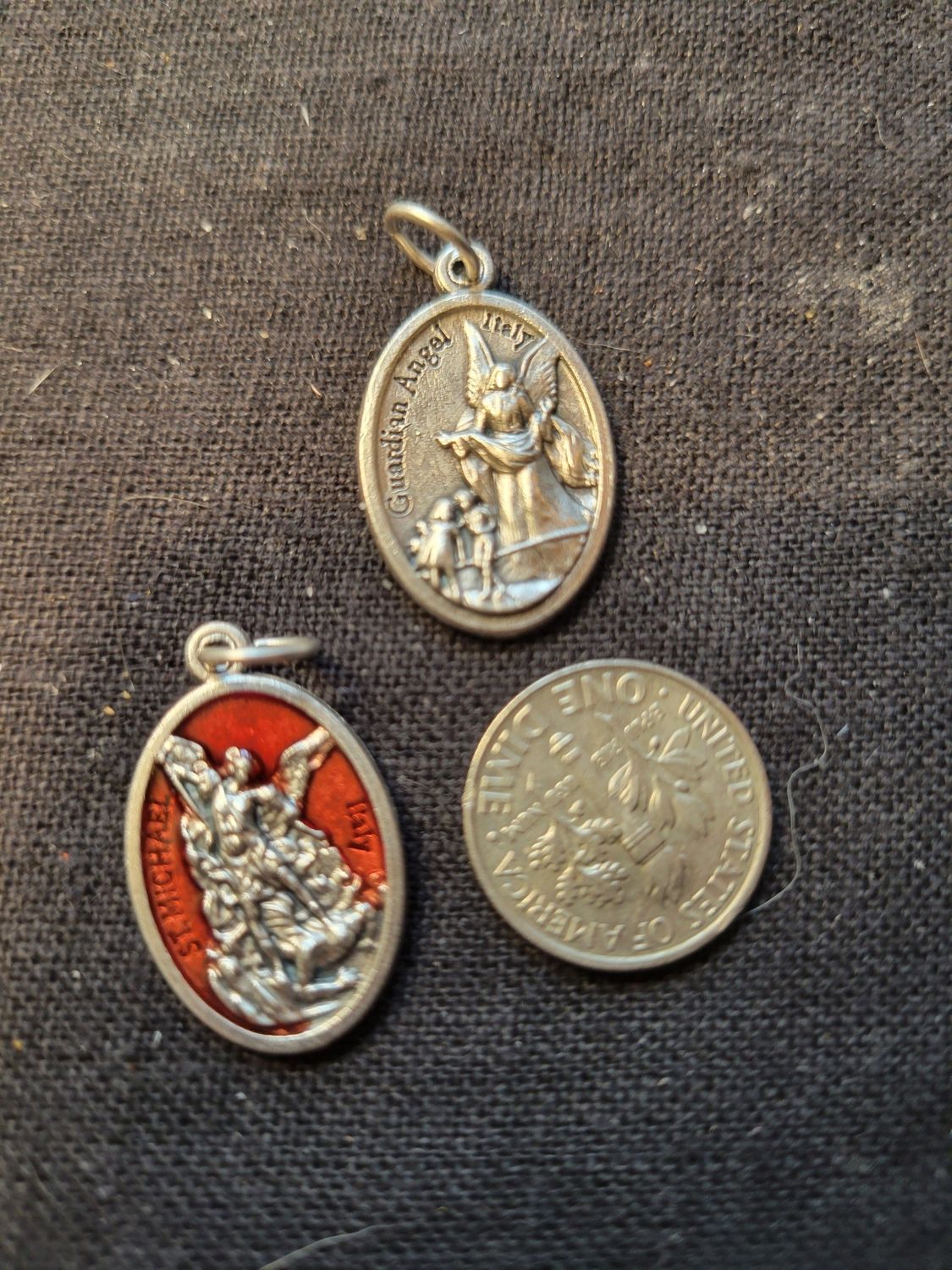 Metal Amulet - Guardian Angel/St.Michael (two sided)