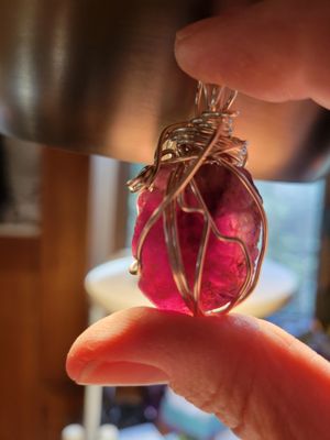 Pendant Rough Purple Fluorite - Created by Judy