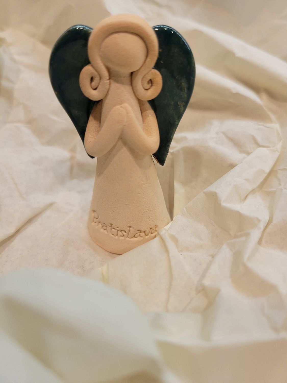 Angel-Clay -made in Bratislava-Slovakia (teal blue)