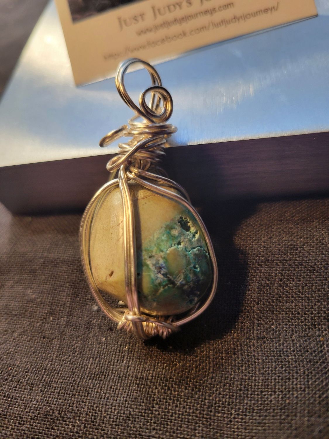 Pendant Chrysocolla - Created by Judy