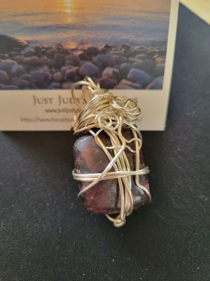 Pendant Beautiful Garnet (India)- Created by Judy
