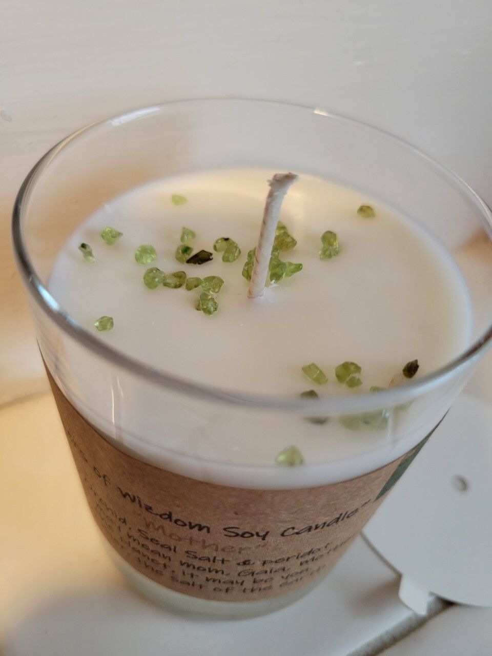 Judy&#39;s Soy Candle -&quot;Mother&quot; with Peridot