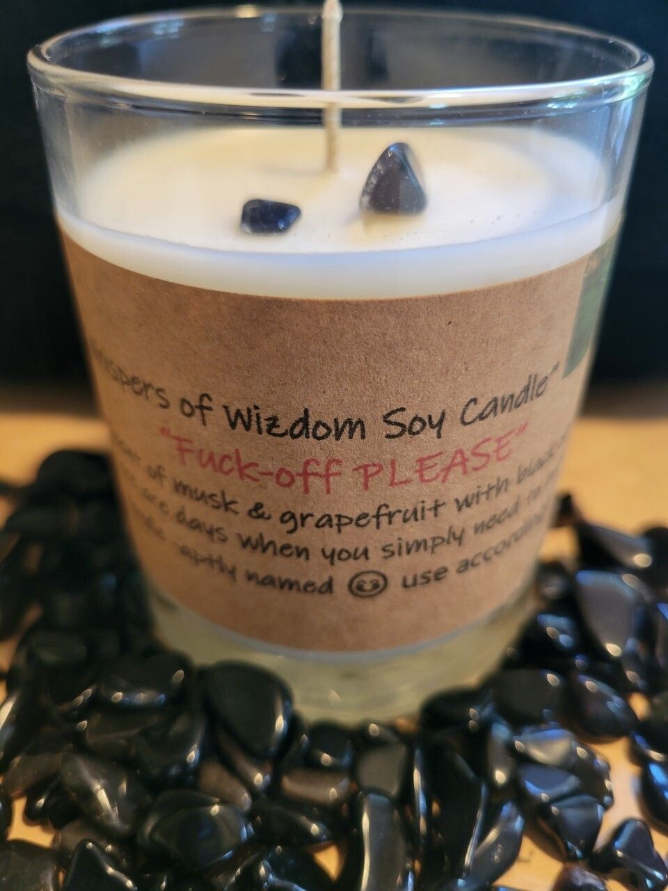 Judy&#39;s Soy Candle -Fuck-Off PLEASE/Musk/Grapefruit/Mint