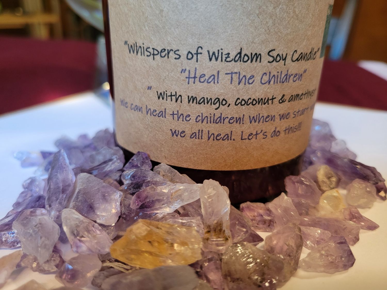 Judy&#39;s Soy Candle - Heal The Children- LARGE (Mango/Coconut)