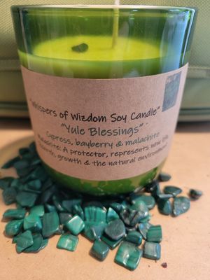 Judy&#39;s Soy Candle -Yule Blessings -Cypress &amp; Bayberry(Large)