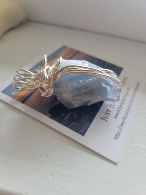 Pendant Blue Calcite Rough - Created by Judy